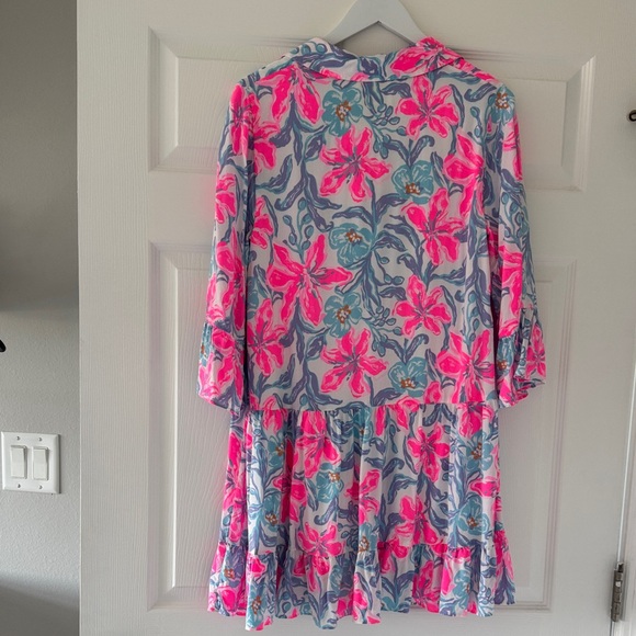 Lilly Pulitzer Pink and Blue Floral Blouse - Picture 4 of 4